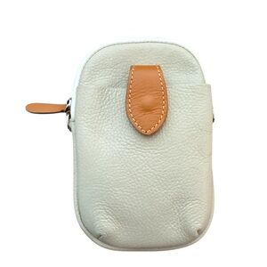 Divina Firenze Amanda Pebbled Leather Crossbody Bag Latte Honey Made In Italy